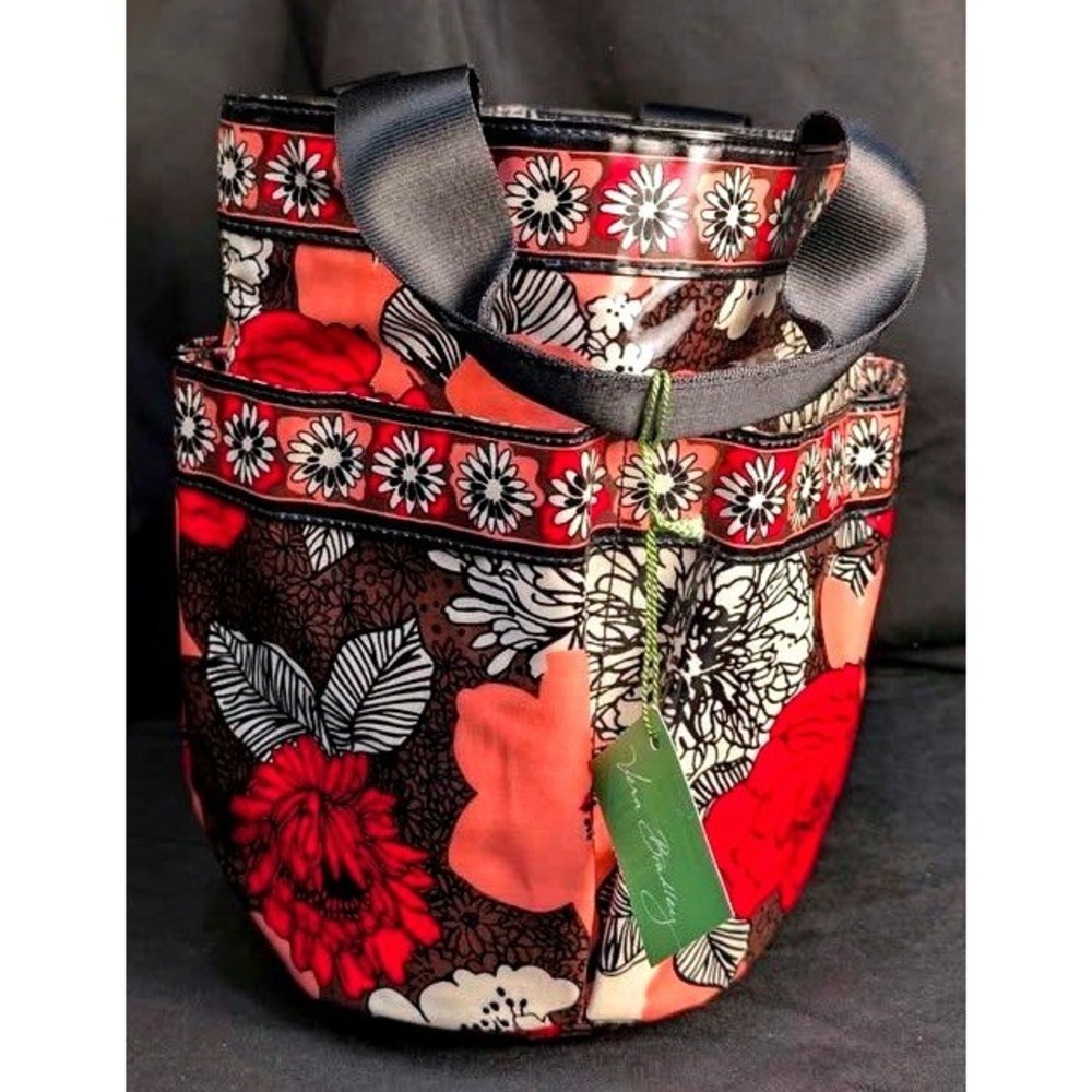 NWT Vera Bradley~Mocha Rouge Shower Caddy Tote Waterproof/Mesh Bottom/Organizer